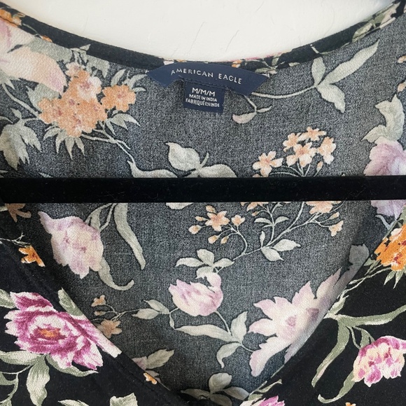 Peplum Tie Hipster Hippie Artsy Chic Boho Bohemian Trendy Artsy Party Blouse - Picture 5 of 7